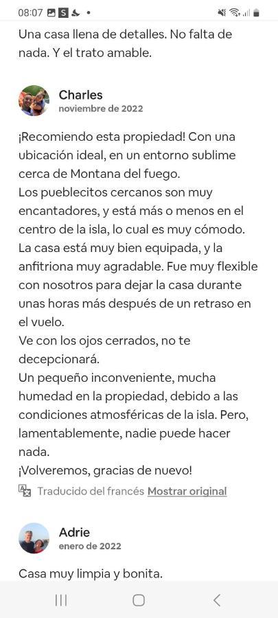 Casa Rural Yeyo En El Crater Del Volcan Tinguaton Екстер'єр фото